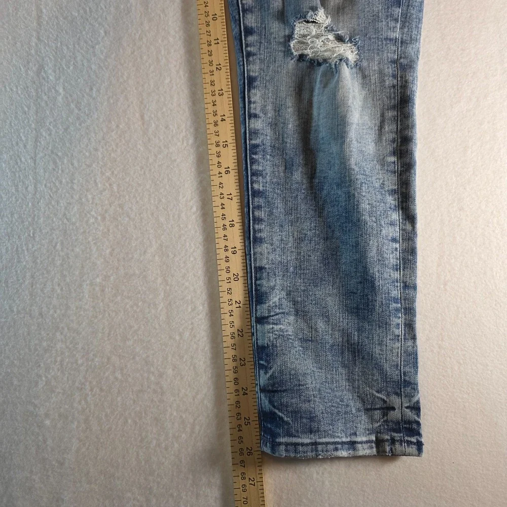 American Eagle Slim Taper Flex Distressed Jeans Mens 29x30 Blue Acid Wash Denim